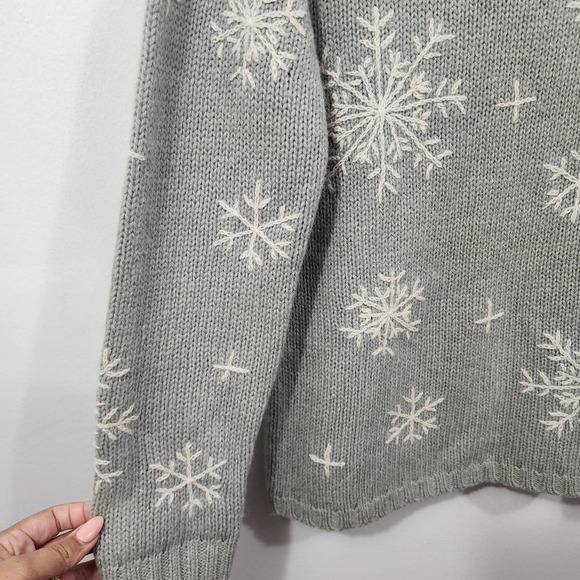 Newton Trading Co. Womens M Heavy 100% Shetland Wood Crewneck Sweater Muted Mint - Picture 6 of 10